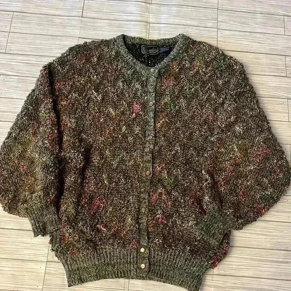 80’s Coogie Style wool blend Cardigan - Picture 1 of 4